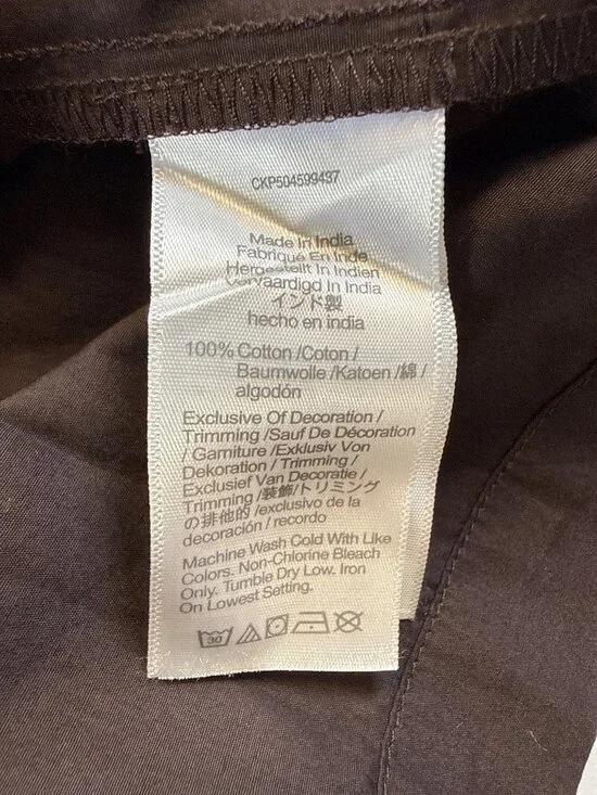 Madewell Keeran Sleeveless Dress~Size S~Molasses Brown Smocked Midi DAMAGE L7 27 - Picture 11 of 11